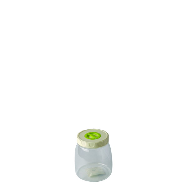 Βάζο πλαστικό με λευκό καπάκι | 0,5 lt