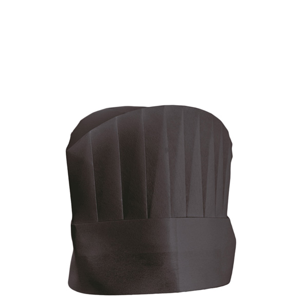 Καπέλο chef μίας χρήσης μαύρο 10 τμχ. 22 cm