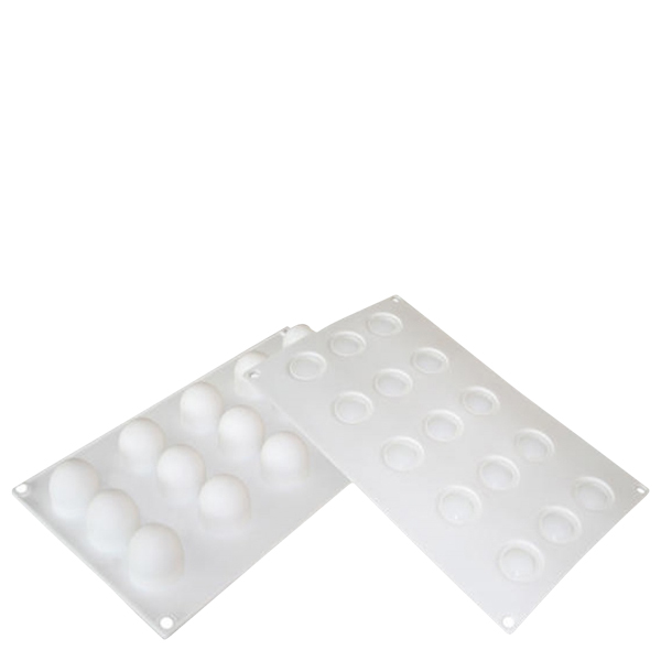 Φόρμα σιλικόνης λευκή Mini Truffles 15 θέσεων | 3,2x1,8 cm